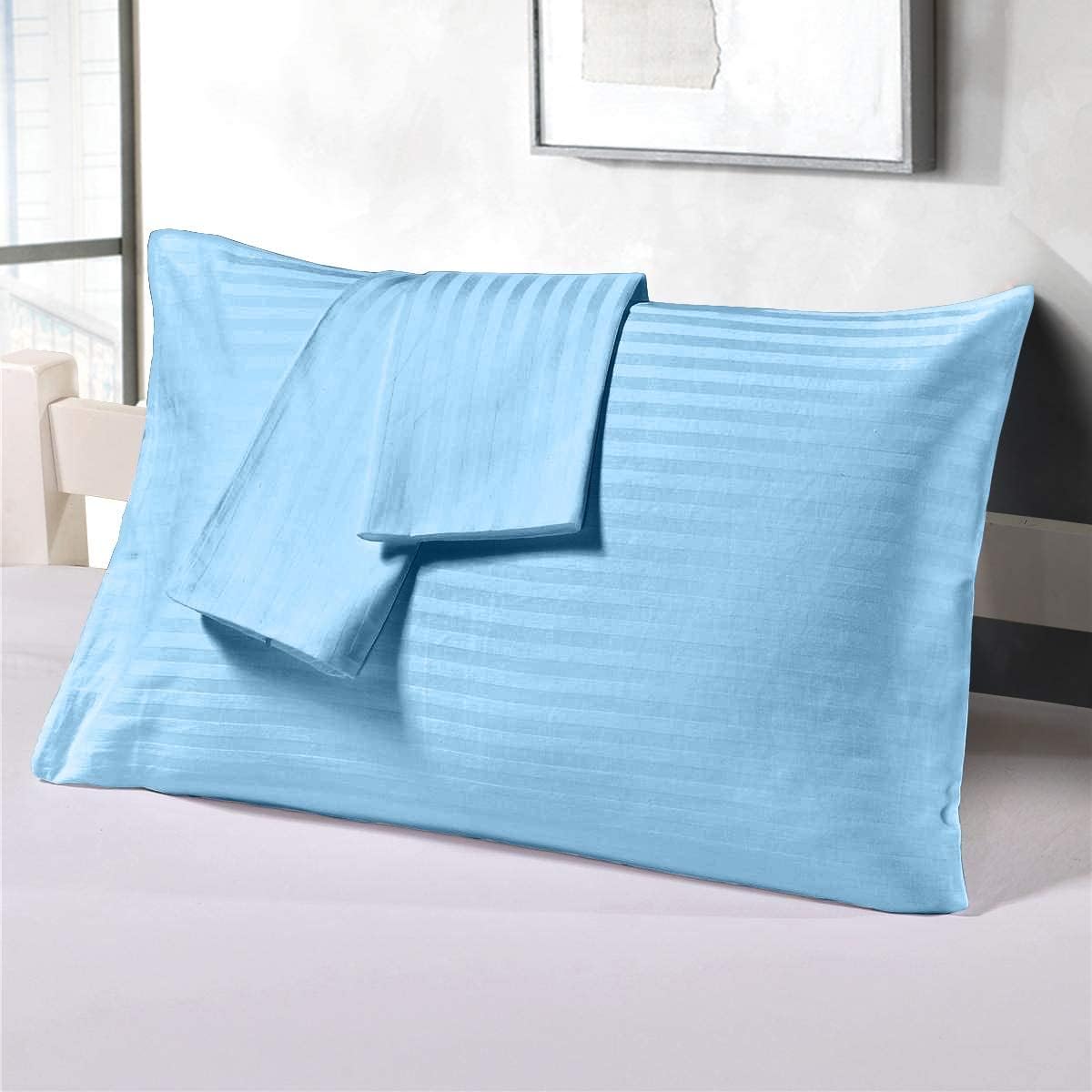 Pack of 2 Luxury Satin strip pillow covers