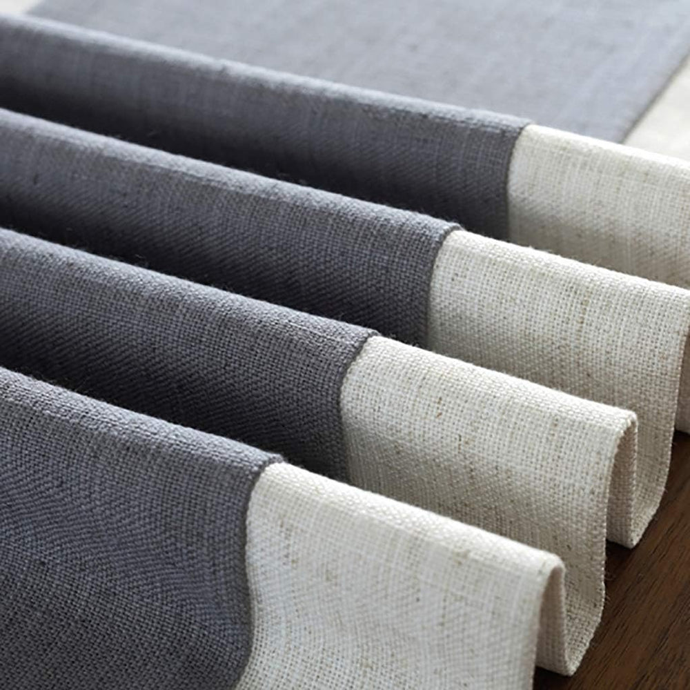 Jute Table Runner- White And Grey - Aura Living