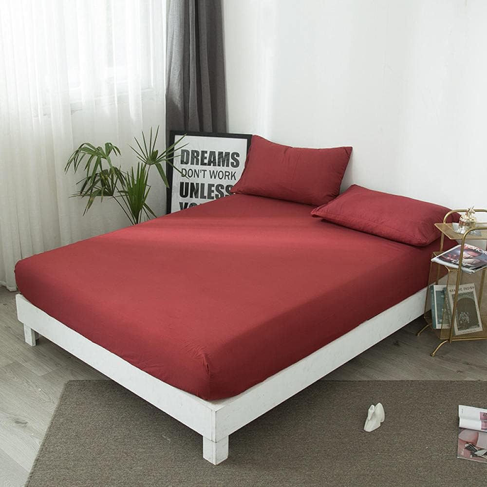 Maroon Egyptian Cotton Fitted Sheet Set - Aura living