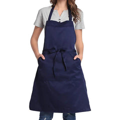 100% Cotton Apron For Kitchen - Navy Blue - Aura Living