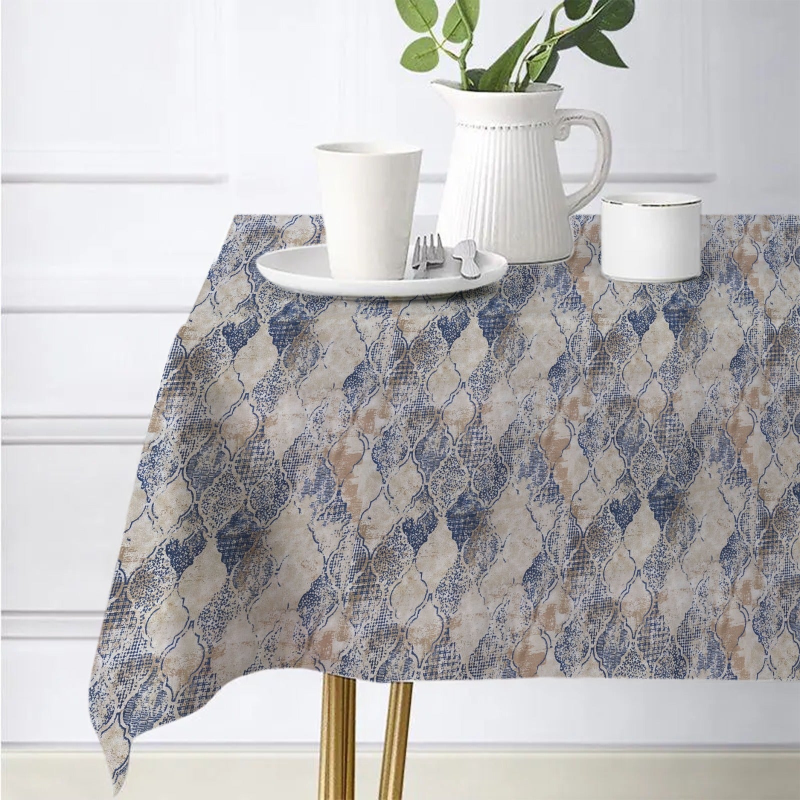 Waterproof Decorative Printed Cotton Table cover - Ankara - Aura Living