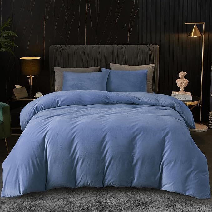 Luxury Plain Velvet Duvet Cover Sets -