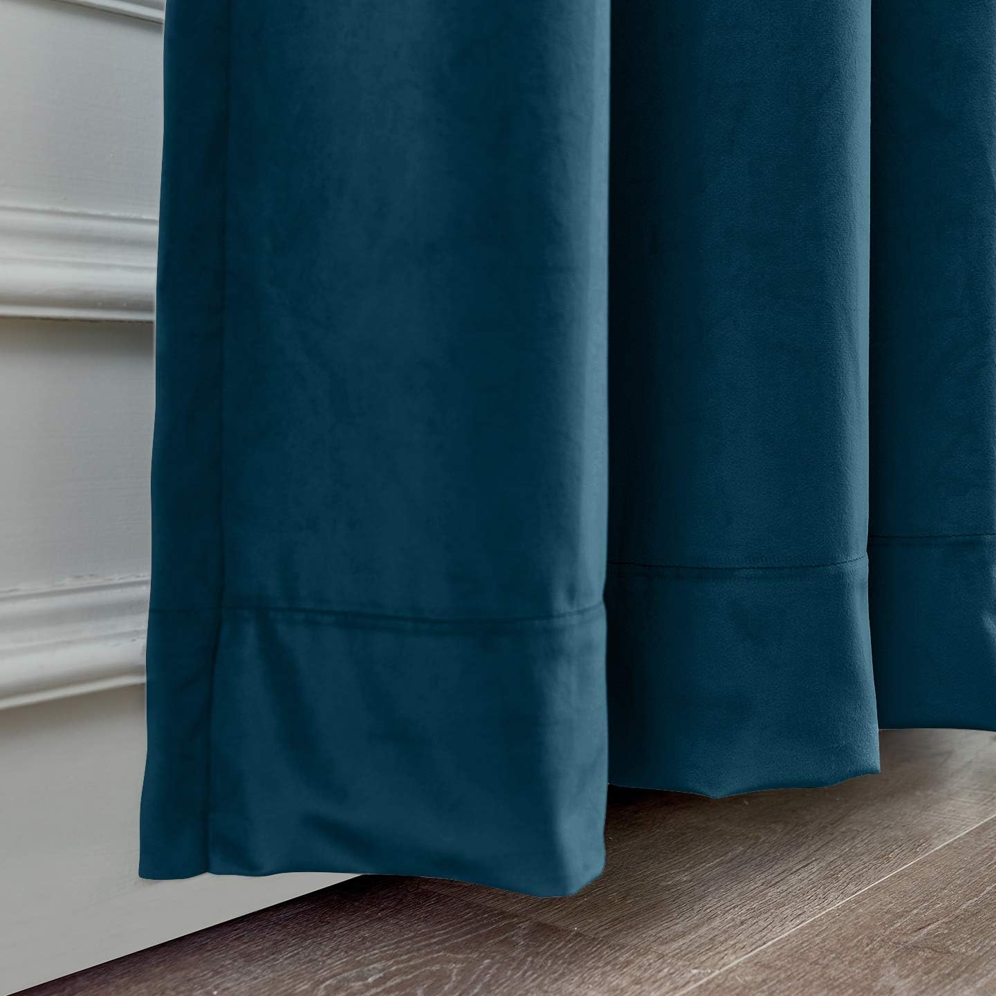 Midnight Blue Premium Quality Velvet Curtain -1 Panel - Aura living