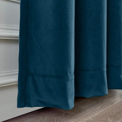 Midnight Blue Premium Quality Velvet Curtain -1 Panel - Aura living