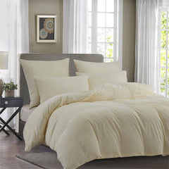 Luxury Velvet Duvet Cover Set - Off White - Aura Living