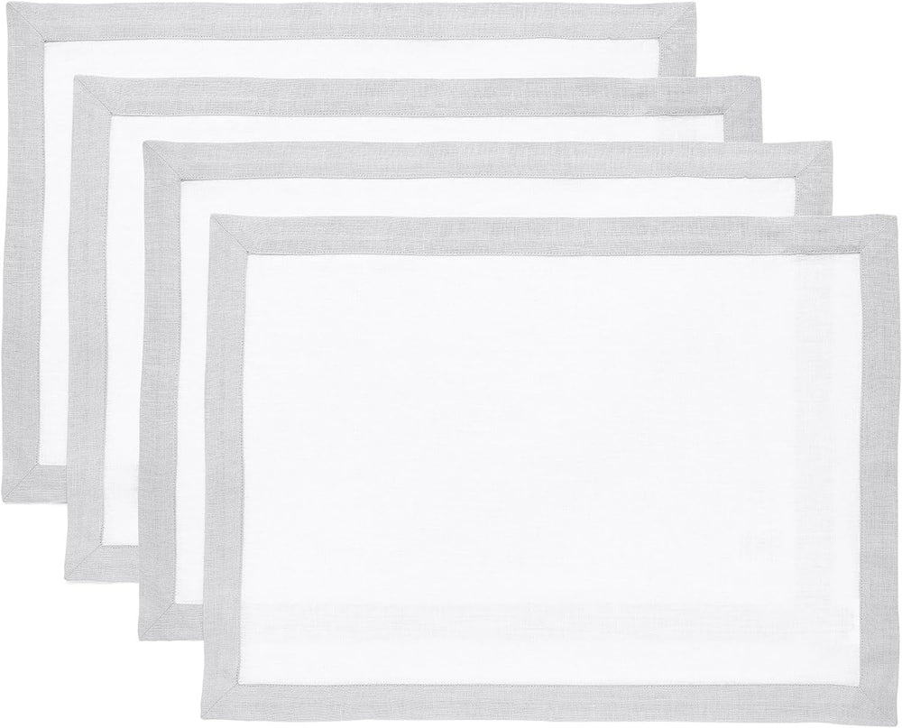 Plain Cotton Bordered Placemats, Sets - Aura living
