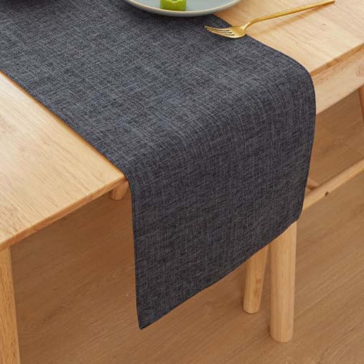 Jute Table Runner- Black - Aura Living