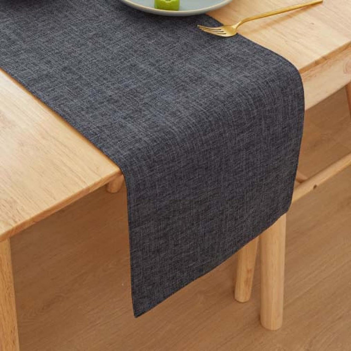 Jute Table Runner- Black - Aura Living