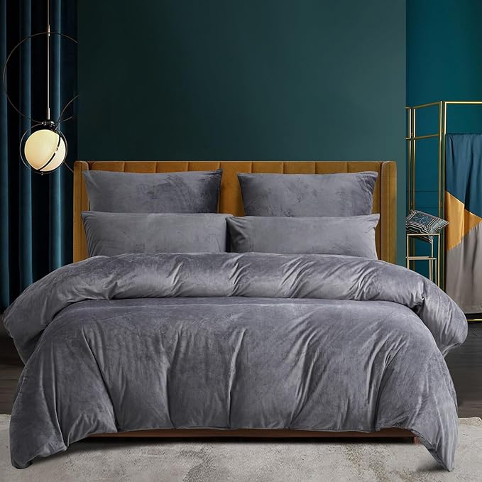 Luxury Plain Velvet Duvet Cover Sets -