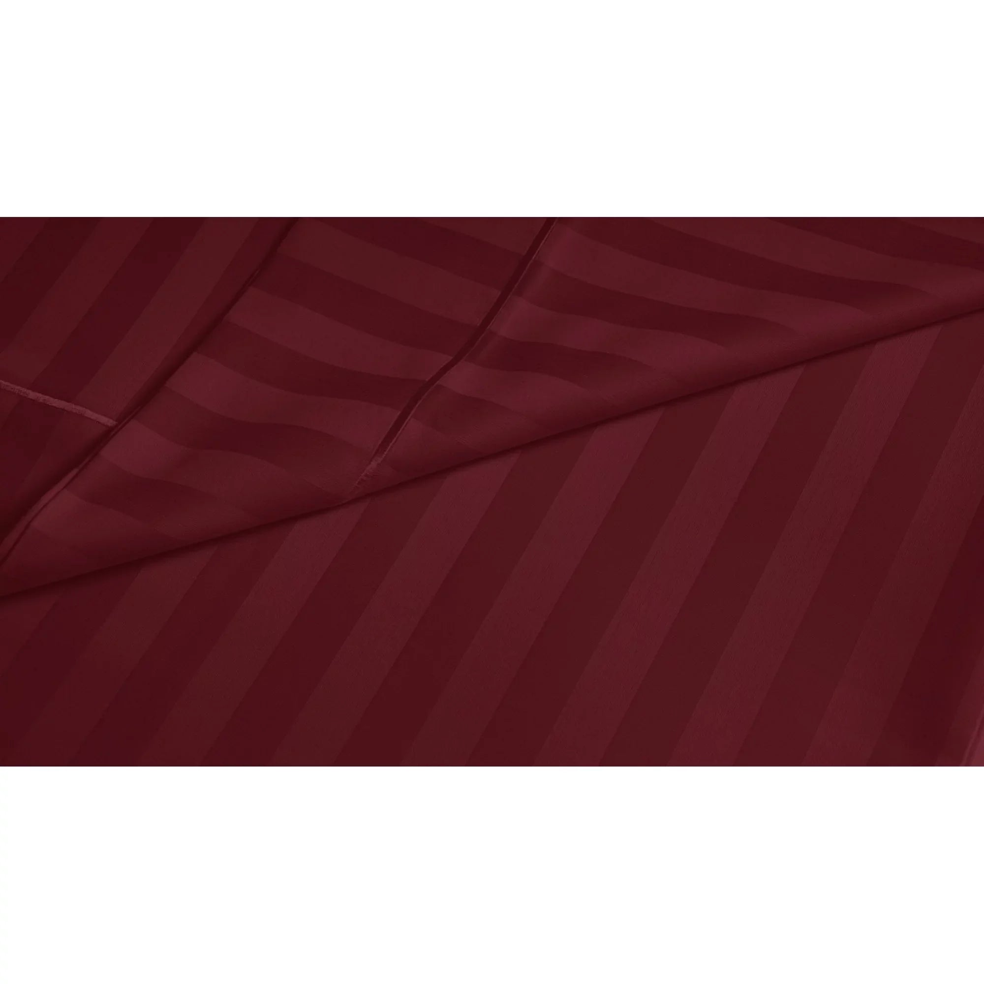 Luxury Strip Satin Bed sheet Set - Burgundy - Aura Living