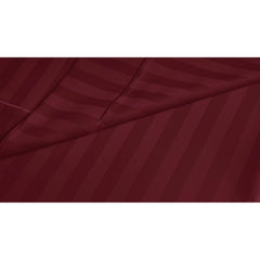Luxury Strip Satin Bed sheet Set - Burgundy - Aura Living