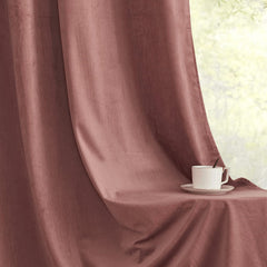 Blush Pink Premium Quality Velvet Curtain -1 Panel - Aura living