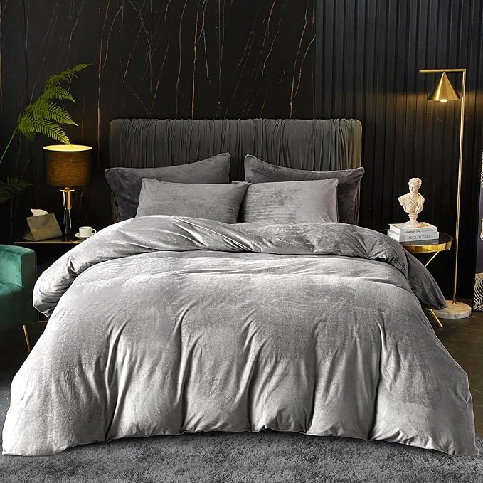 Luxury Plain Velvet Duvet Cover Sets -