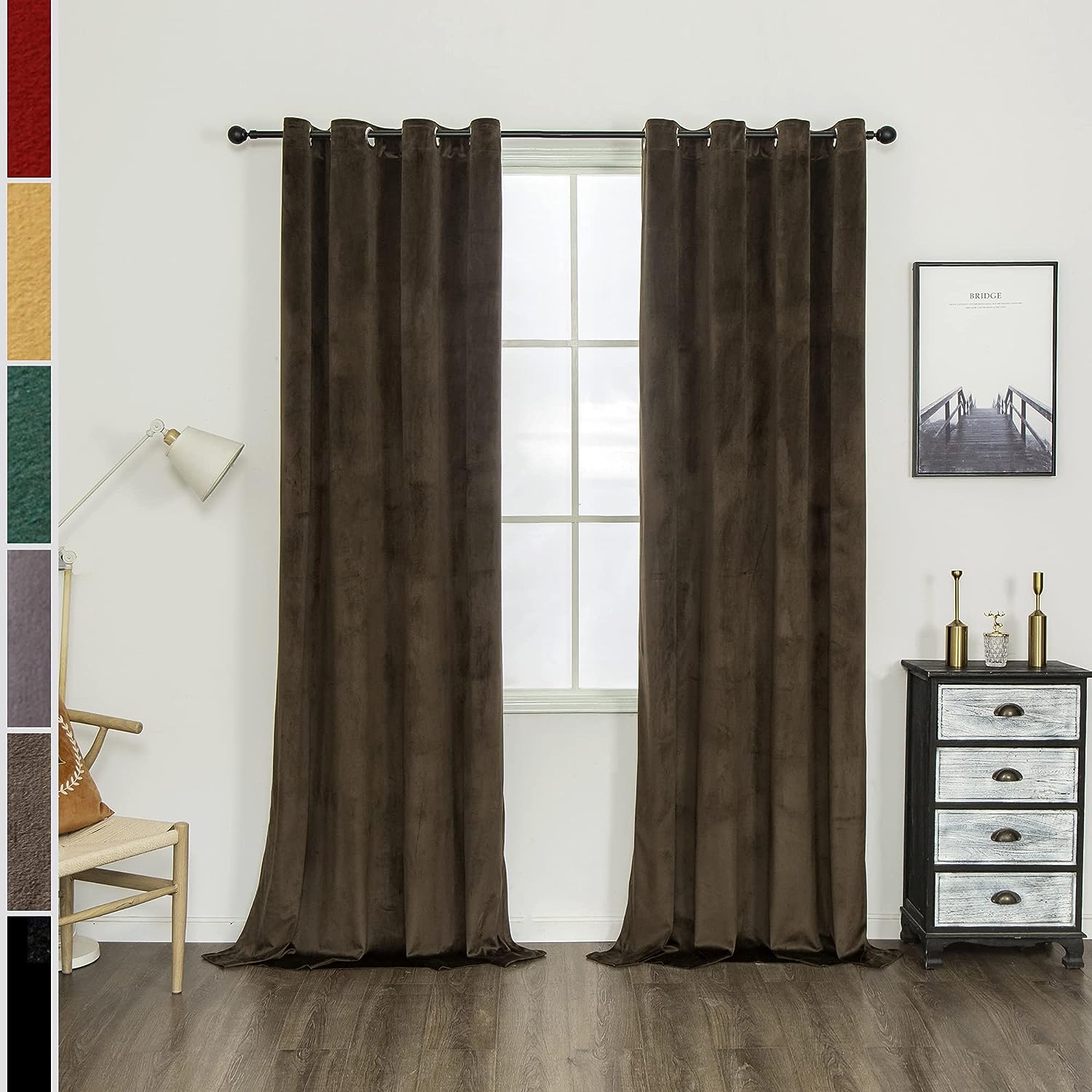 Java Premium Quality Velvet Curtain -1 Panel - Aura living