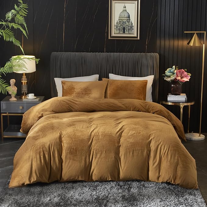 Luxury Plain Velvet Duvet Cover Sets -