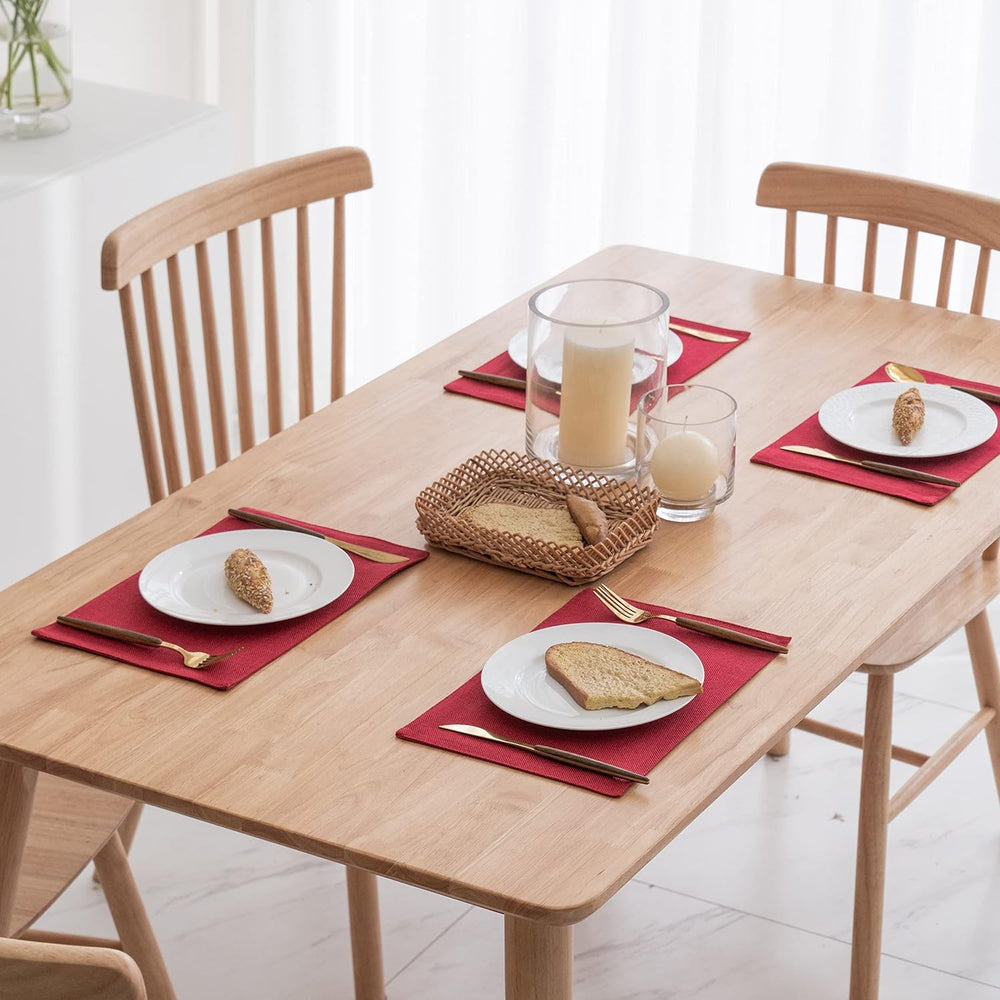 Jute Table Mat Set - Red - Aura living