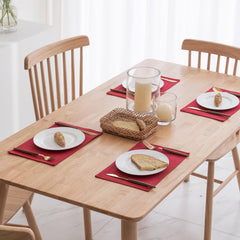 Jute Table Mat Set - Red - Aura living