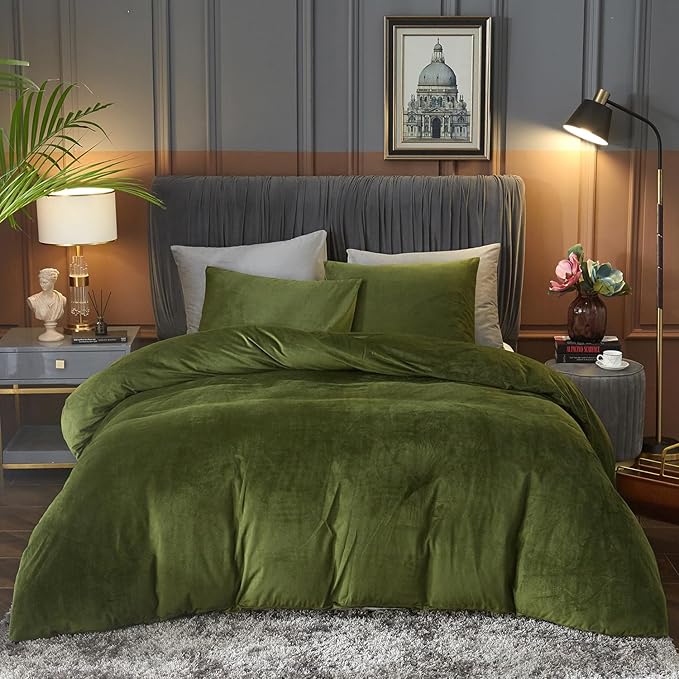 Luxury Plain Velvet Duvet Cover Sets -