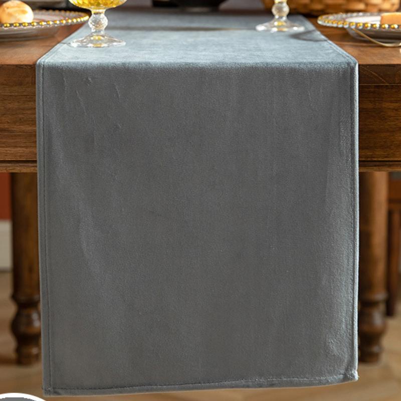 7 Pcs Velvet Table Runner Set- Teal Green - Aura living