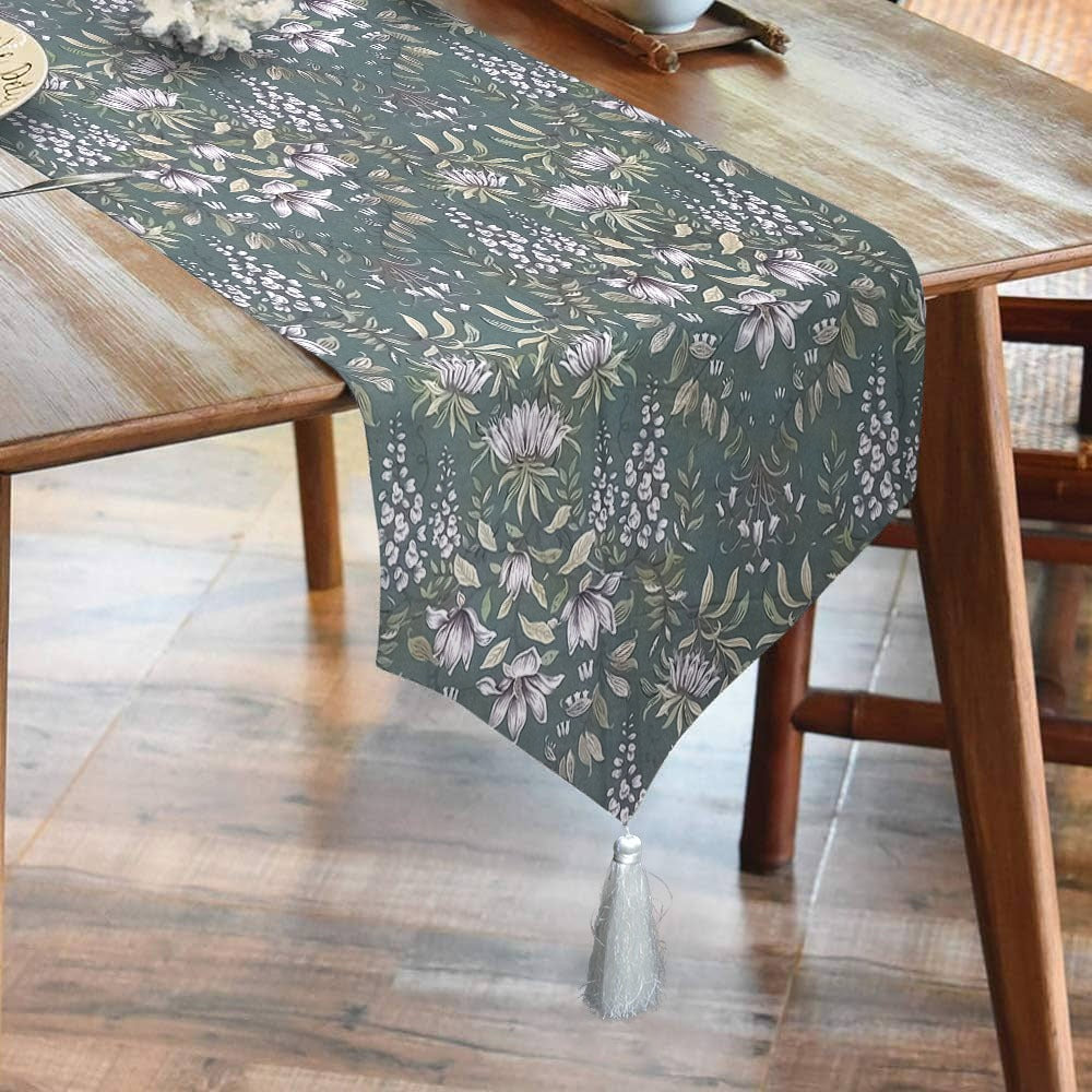 Printed CottonRe Revrsable Dinning Set - Victoria Sage