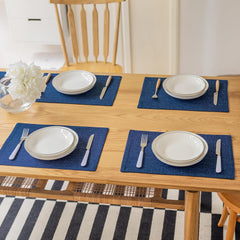 Jute Table Mat Set - Blue - Aura living