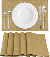 Jute Table Mat Set - Dark Beige - Aura Living