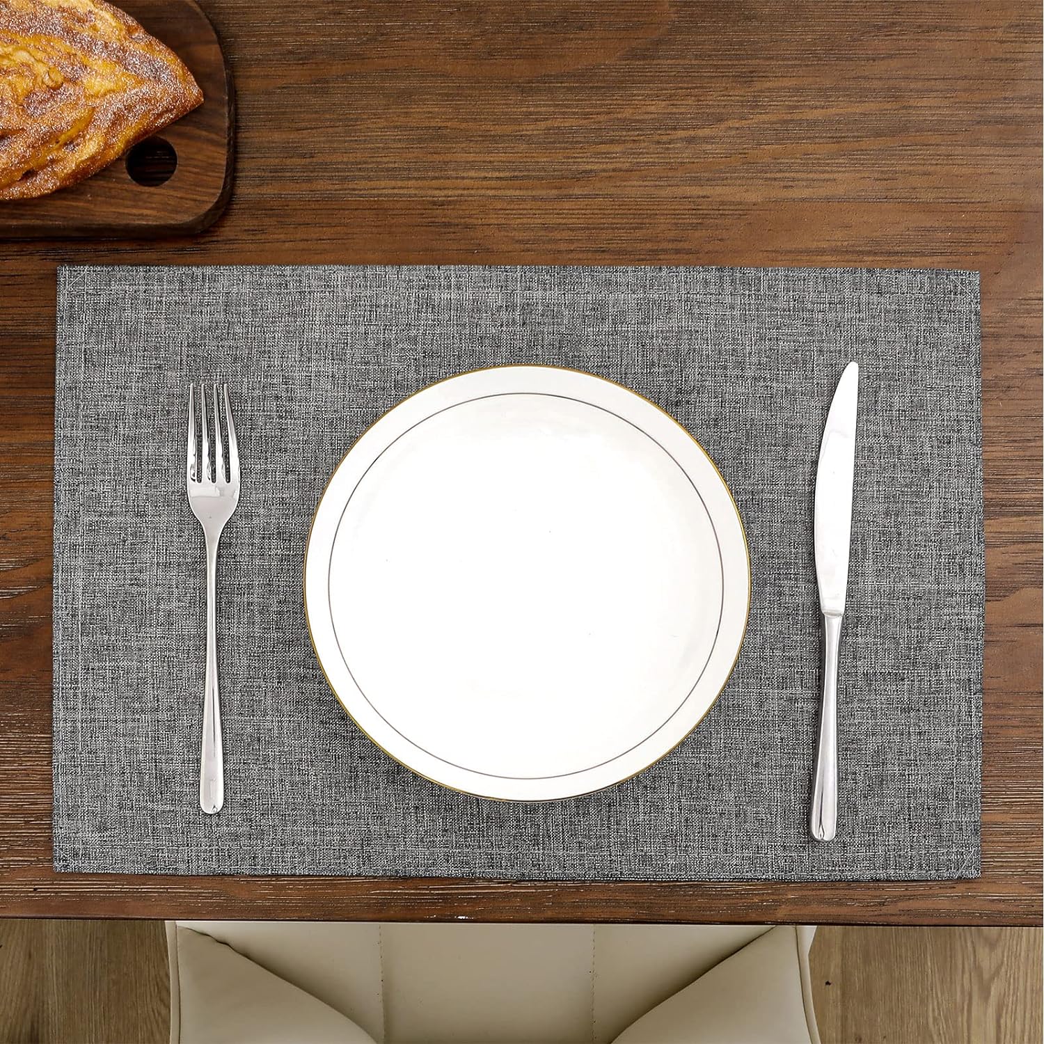 Jute Table Mat Set - Grey - Aura Living