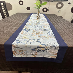 Roof Garden Printed Cotton Reversable With Border Table Runner