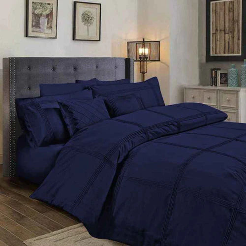 Square Pleated Cotton Quilt Cover Sets