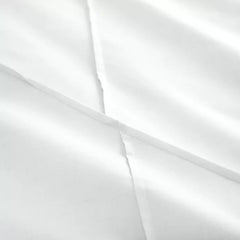 Geometric Pleated Cotton Satin Duvet Cover Set - White - Aura living