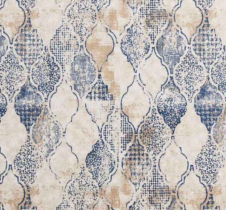 2PC WATERPROOF BLACKOUT PRINTED CURTAINS - ANKARA ARABESQUE - Aura Living