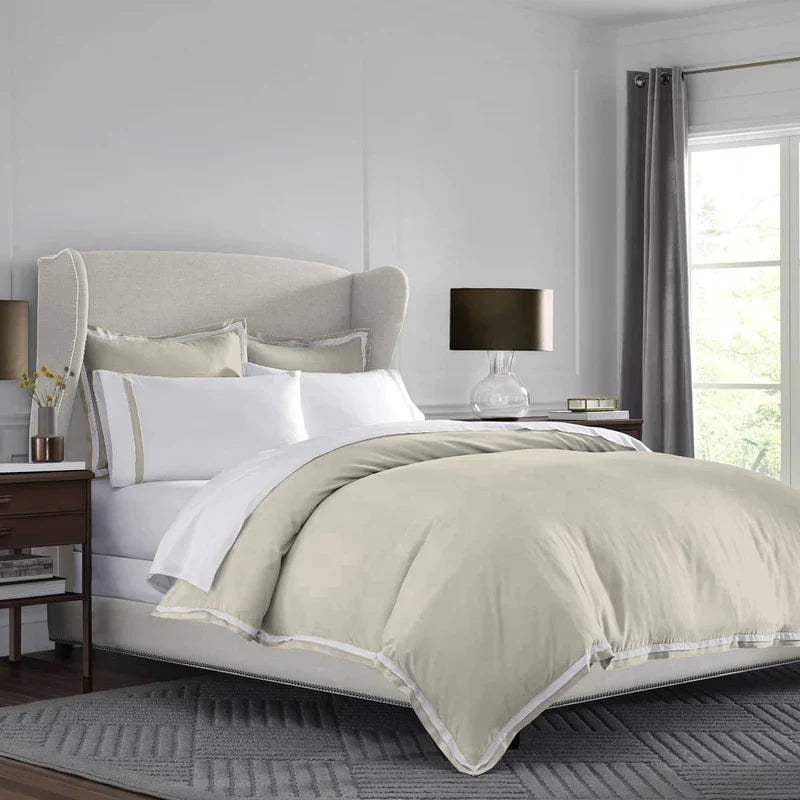300 TC Plain Satin Harvest Duvet Cover Set - Aura Living