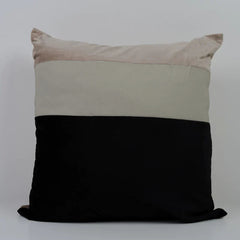 Cabana Strip Cushion Cover Beige and Black - Aura living