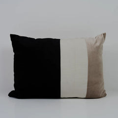 Cabana Strip Cushion Cover Beige and Black (30X45CM) - Aura living