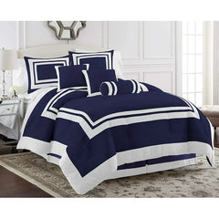 Luxury Ritch Cotton Hotel Style Duvet Cover Set - Black and White - Aura living