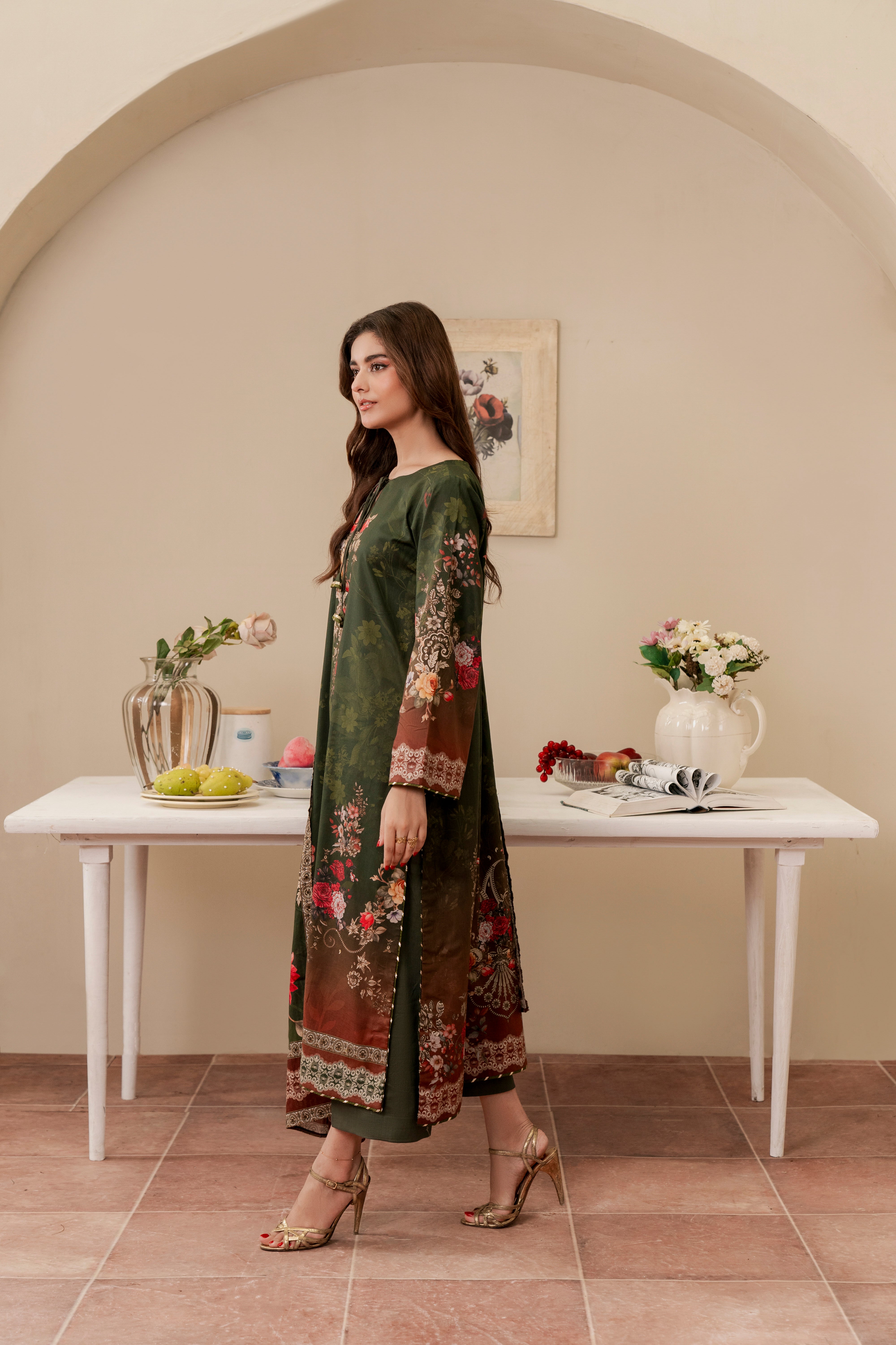 Resham Unstitched Cambric 3 Pcs Printed Suit D740