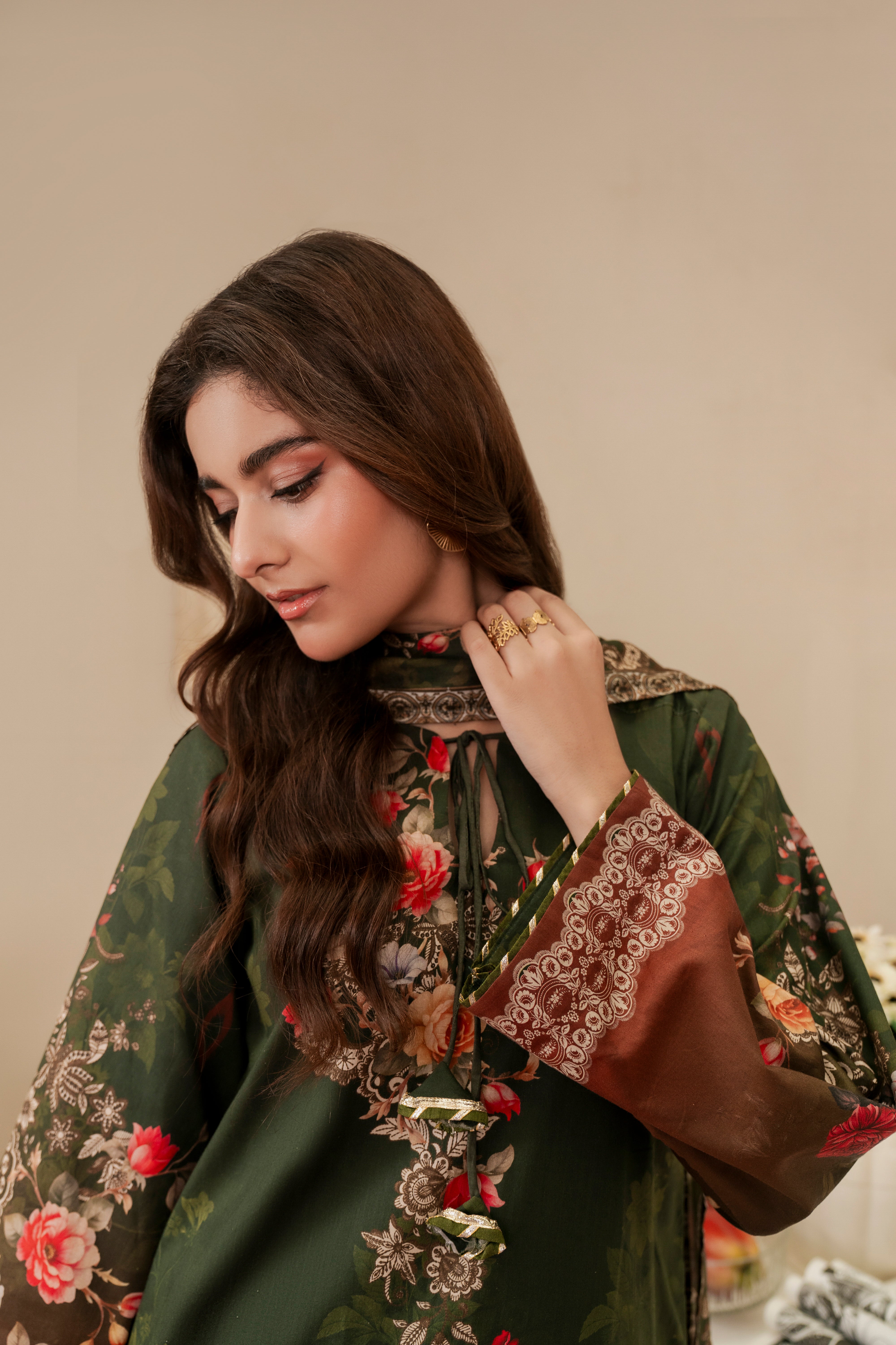 Resham Unstitched Cambric 3 Pcs Printed Suit D740