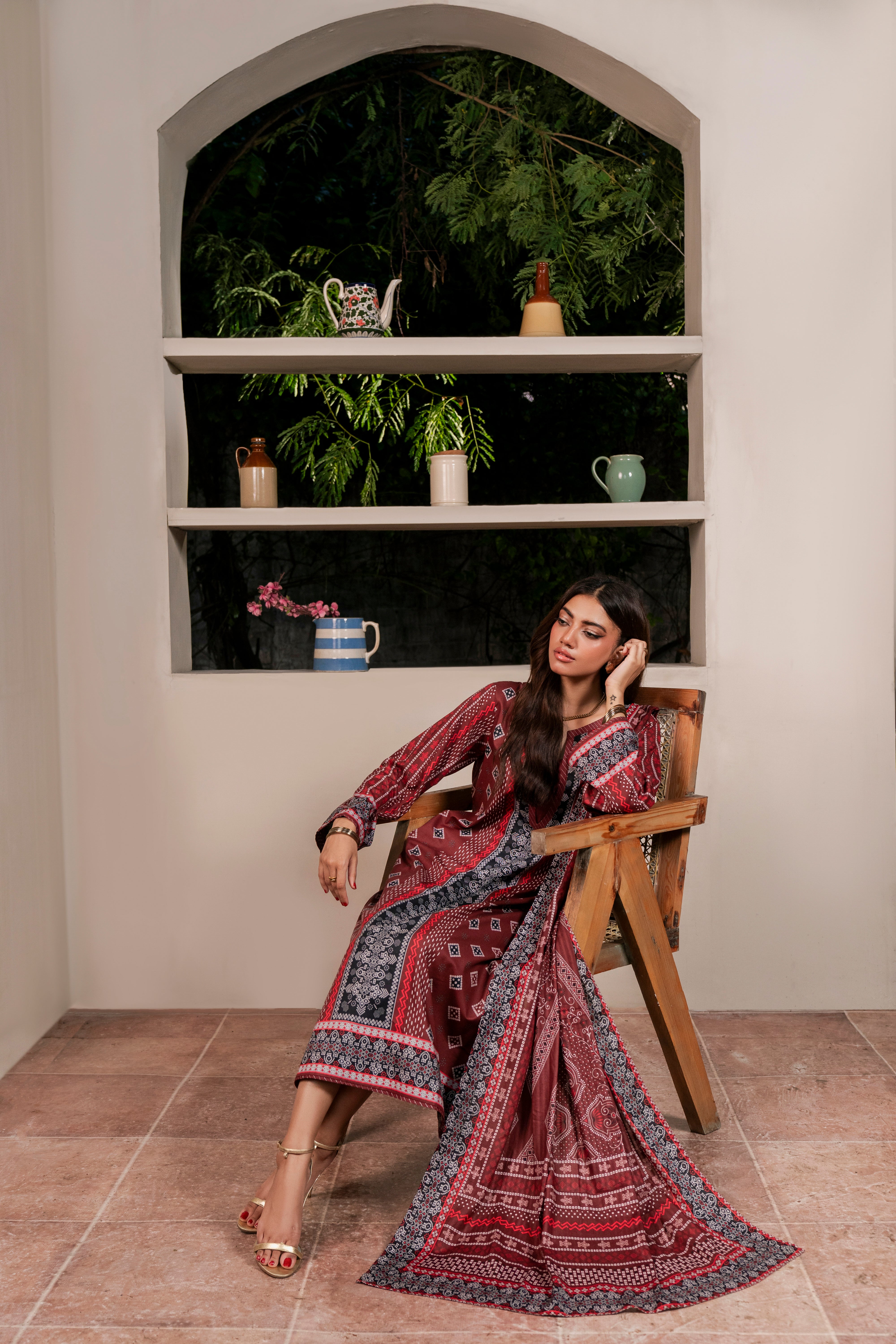 Resham Unstitched Cambric 3 Pcs Printed Suit D741