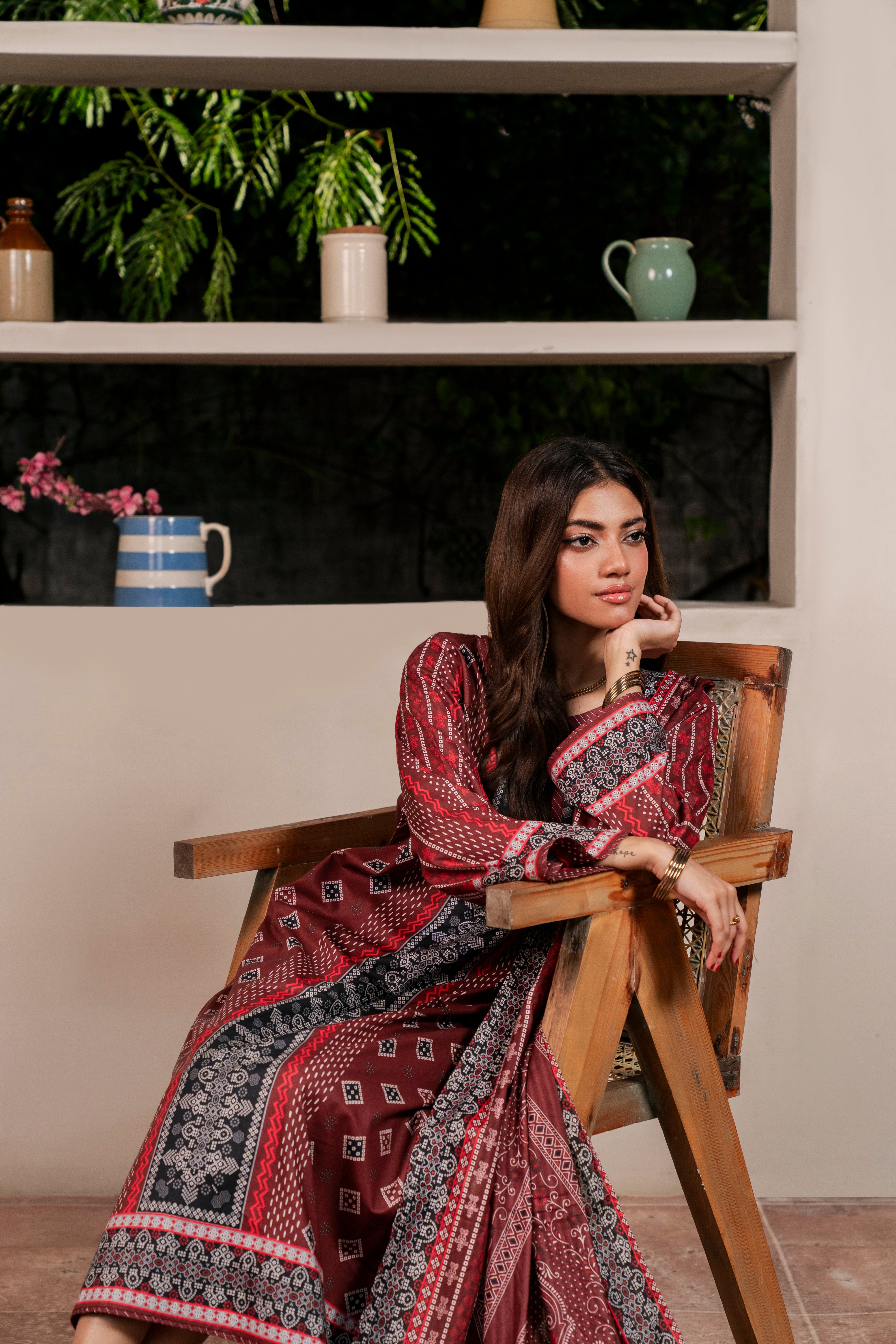Resham Unstitched Cambric 3 Pcs Printed Suit D741