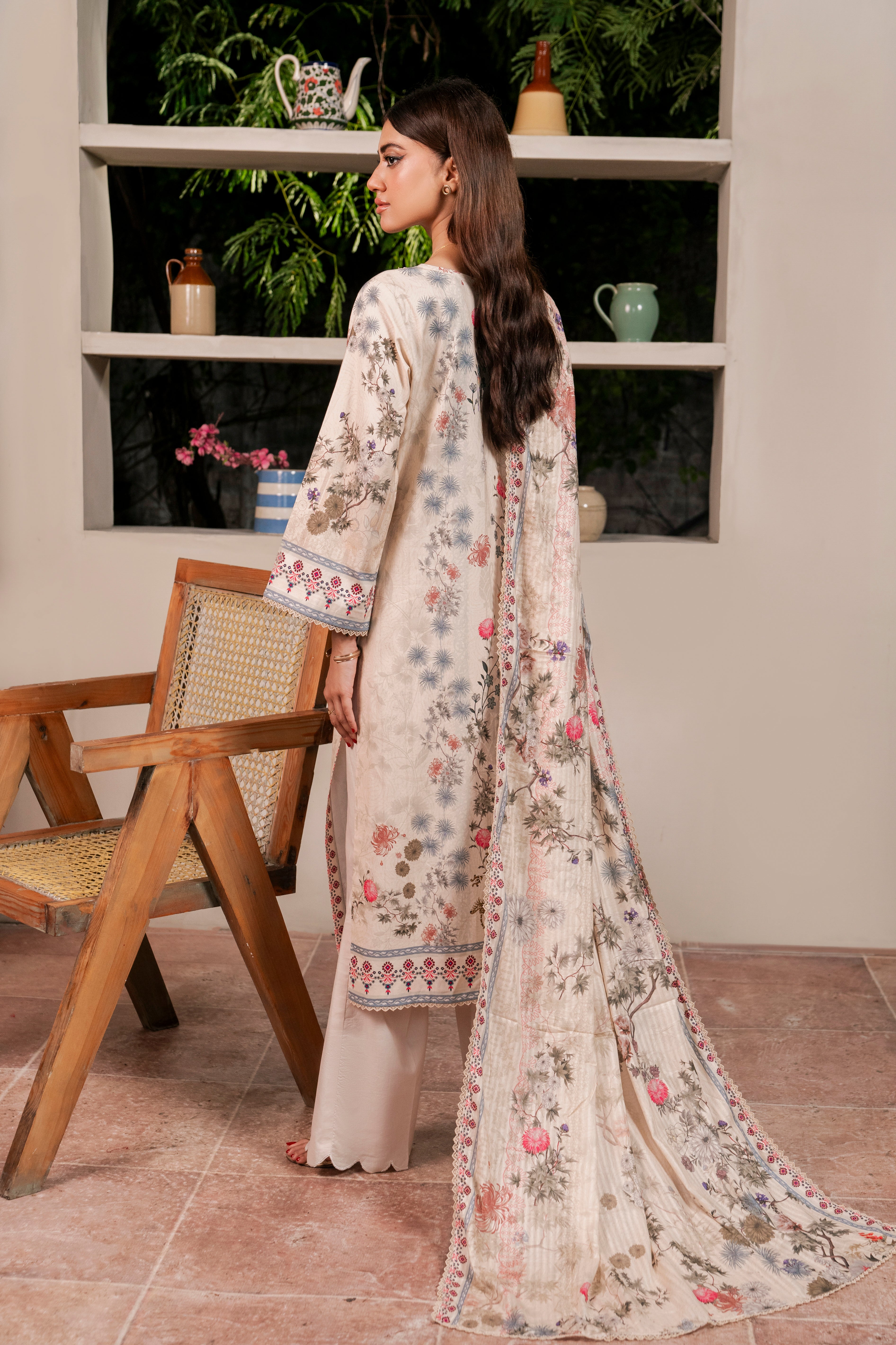 Resham Unstitched Cambric 3 Pcs Printed Suit D751