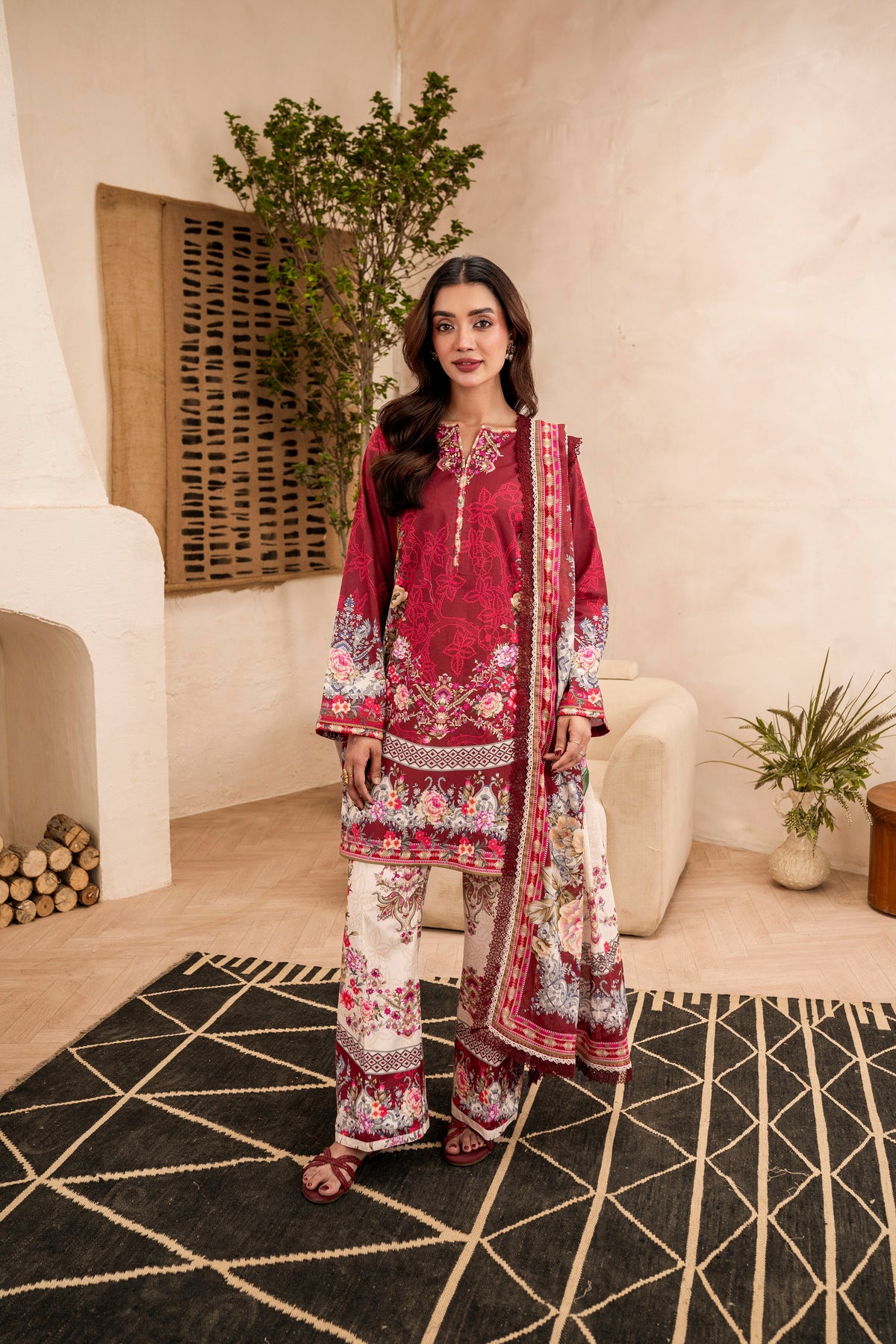 Printed - Lawn - 3pc - D127