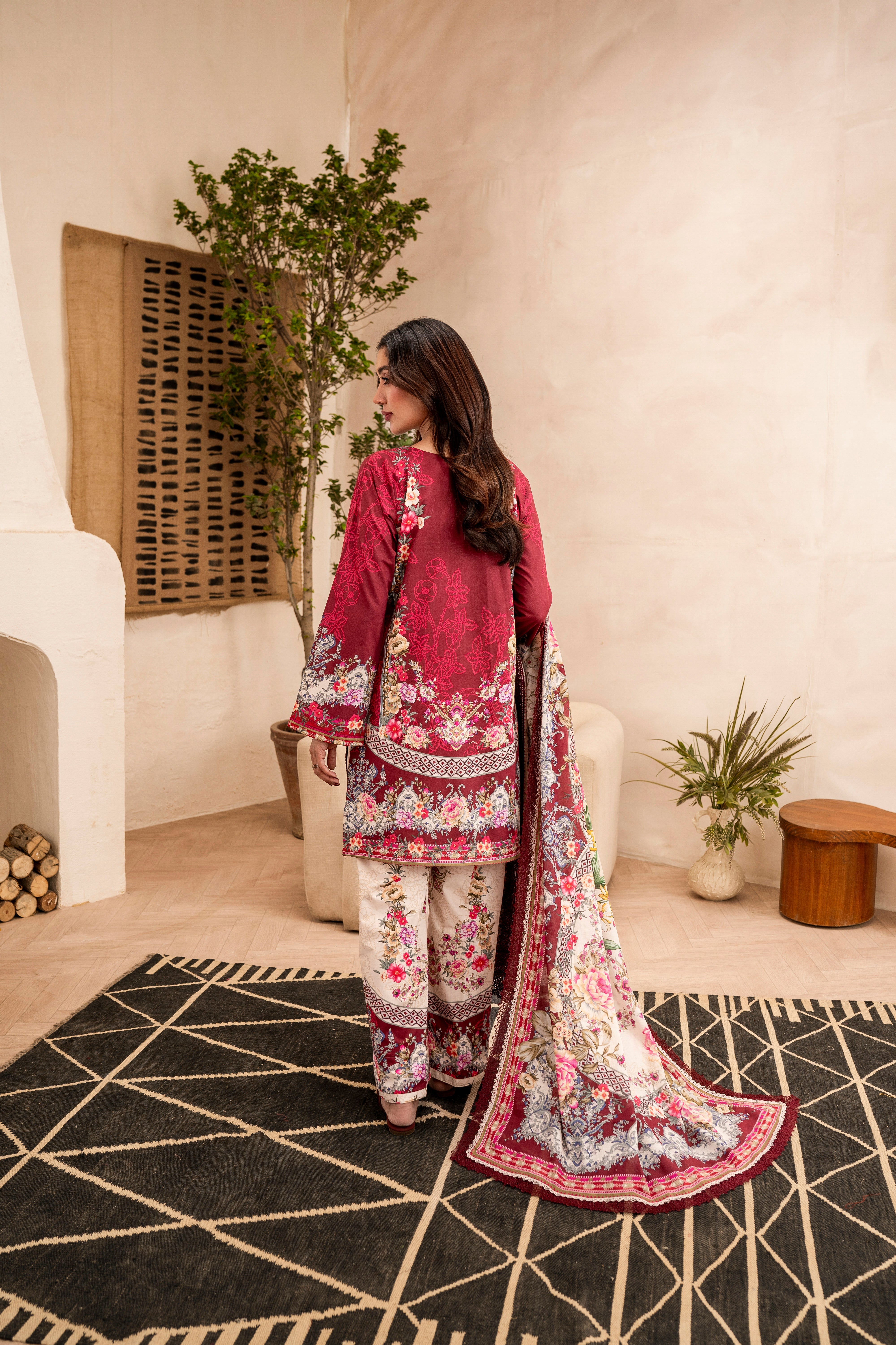 Printed - Lawn - 3pc - D127