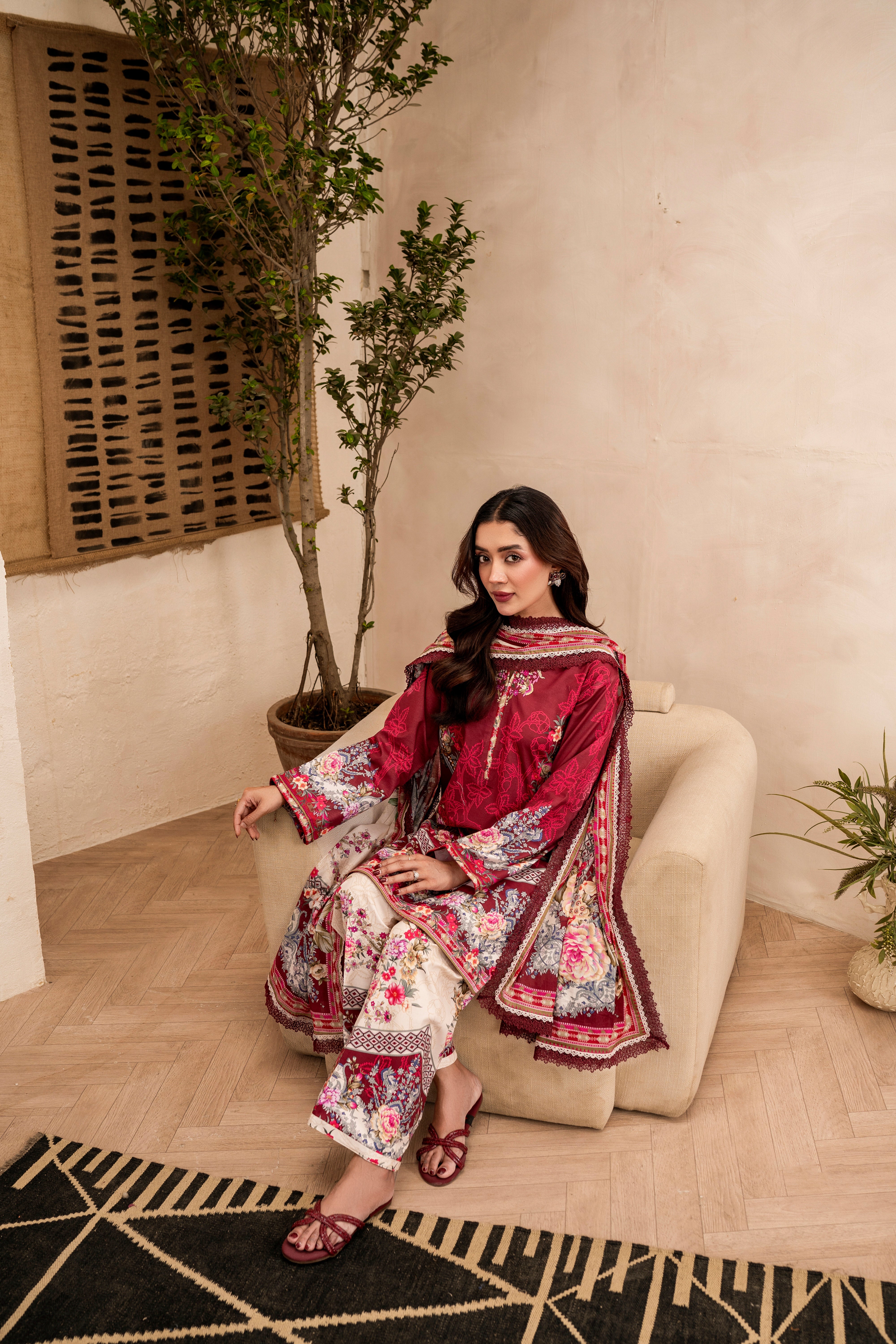 Printed - Lawn - 3pc - D127