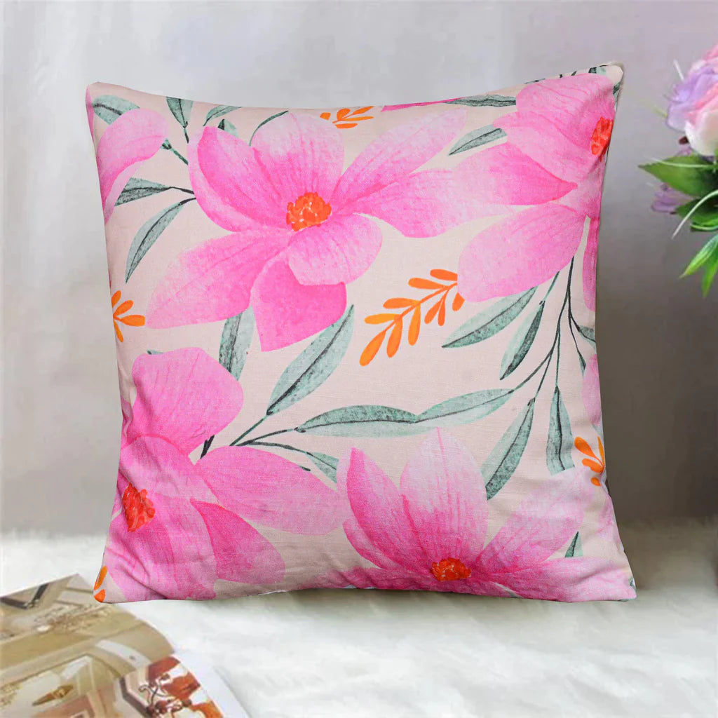 1 pc Rose Pink digital printed Cushion Cover - Aura Living