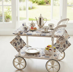 Waterproof Tea Trolley 9 Pcs Set - Sea Shell