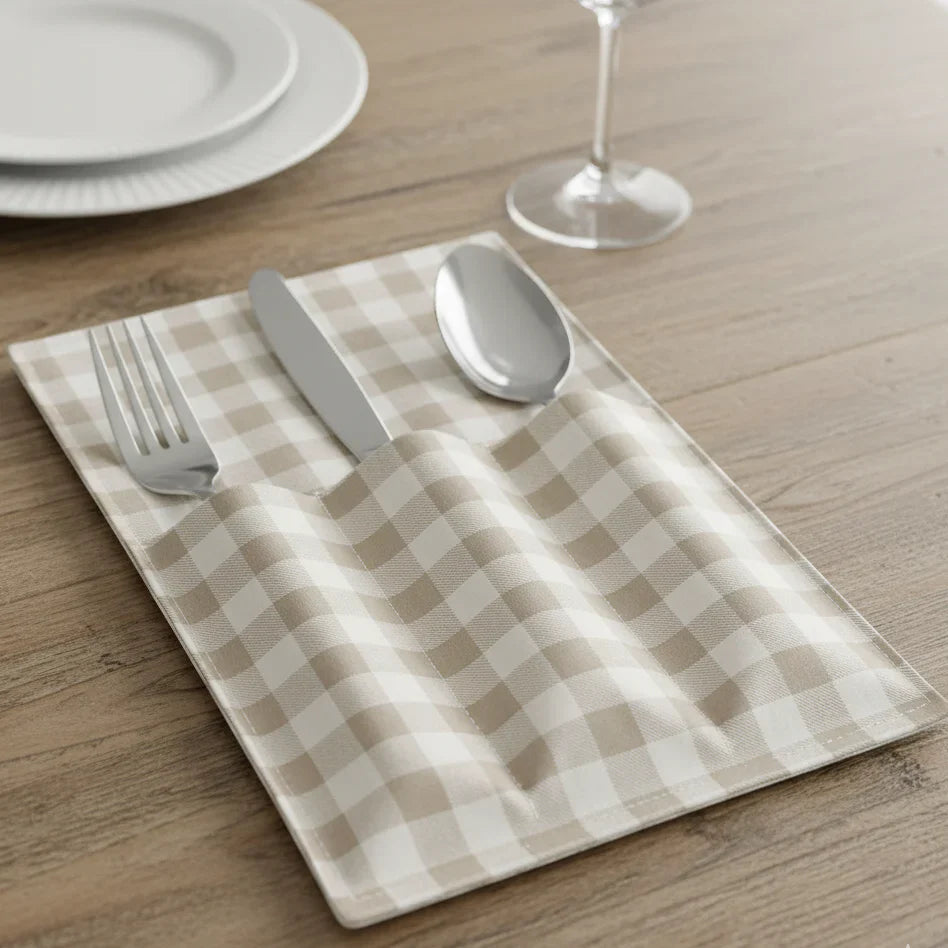 Waterproof Printed Cutlery Pouch - 3 Slots