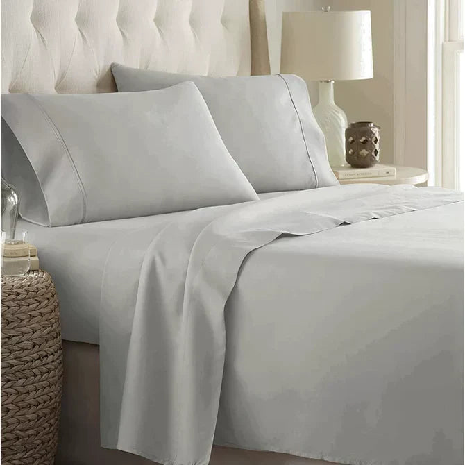 150 TC Plain Cotton Bed sheet Set - Aura living