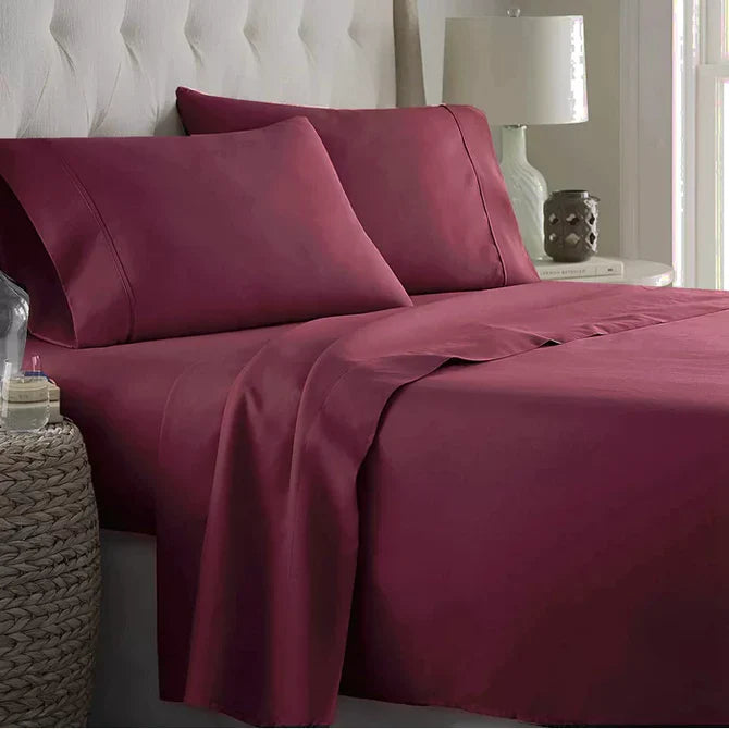 150 TC Plain Cotton Bed sheet Set - Aura Living