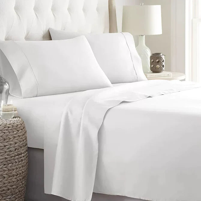 150 TC Plain Cotton Bed sheet Set - Aura Living