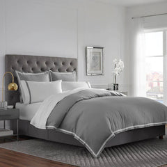 300 TC Plain Satin Harvest Duvet Cover Set - Aura living